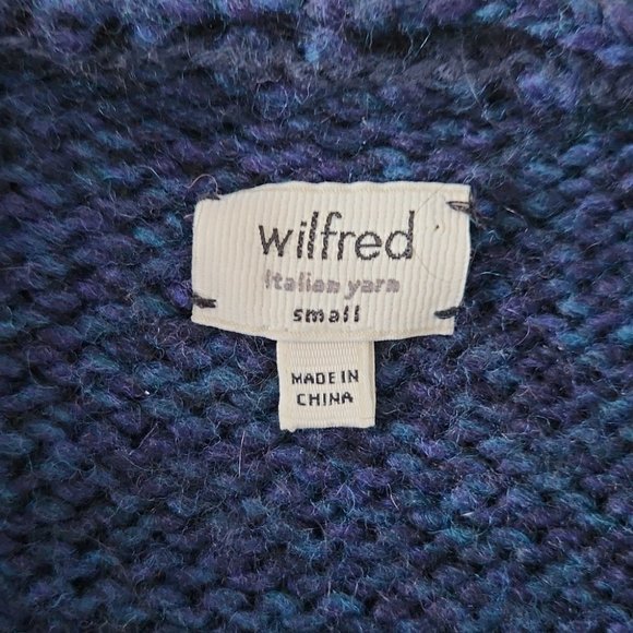 *SOLD* ARITZIA | Wilfred alpaca wool sweater cardigan button down navy sz S - Picture 3 of 5